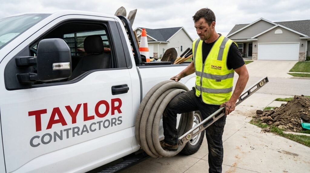 Taylor Contractors - Technician Unloading